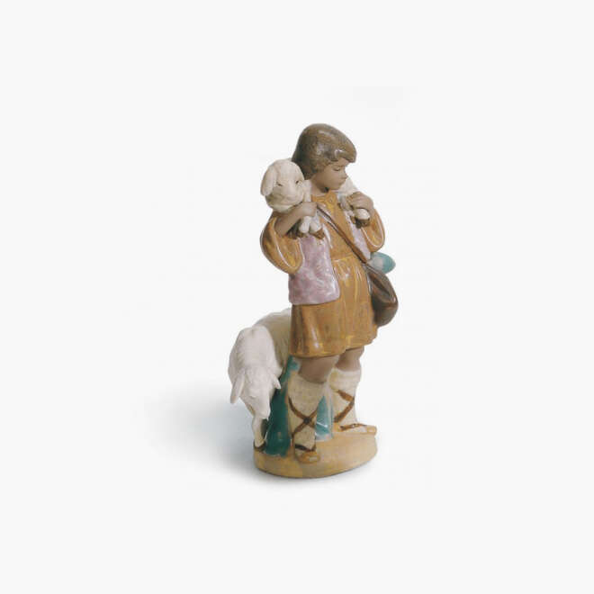 Figura Pastor joven en Belén. Gres