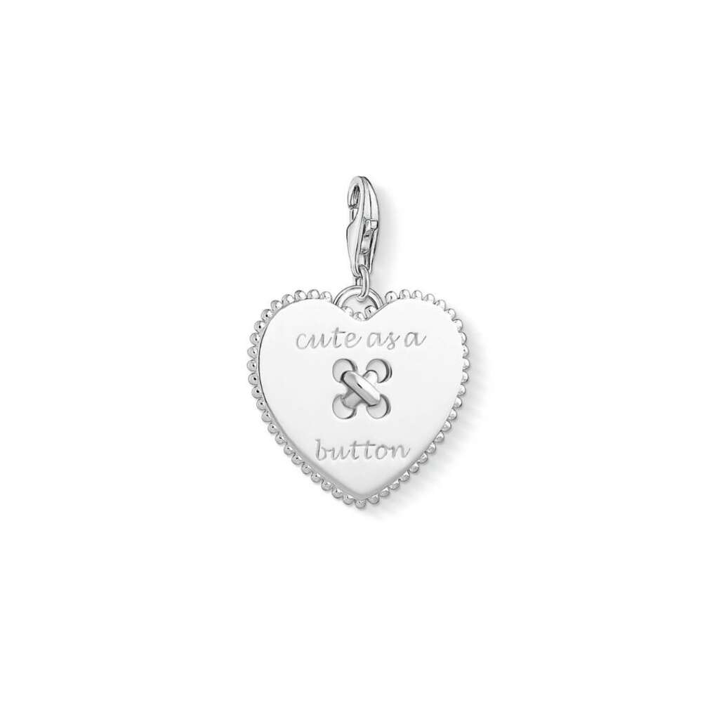 COLGANTE CHARM CORAZÓN CUTE AS A BUTTON