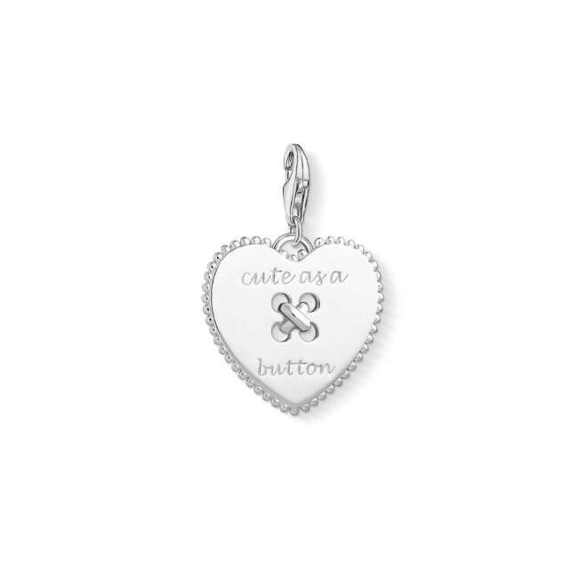 COLGANTE CHARM CORAZÓN CUTE AS A BUTTON