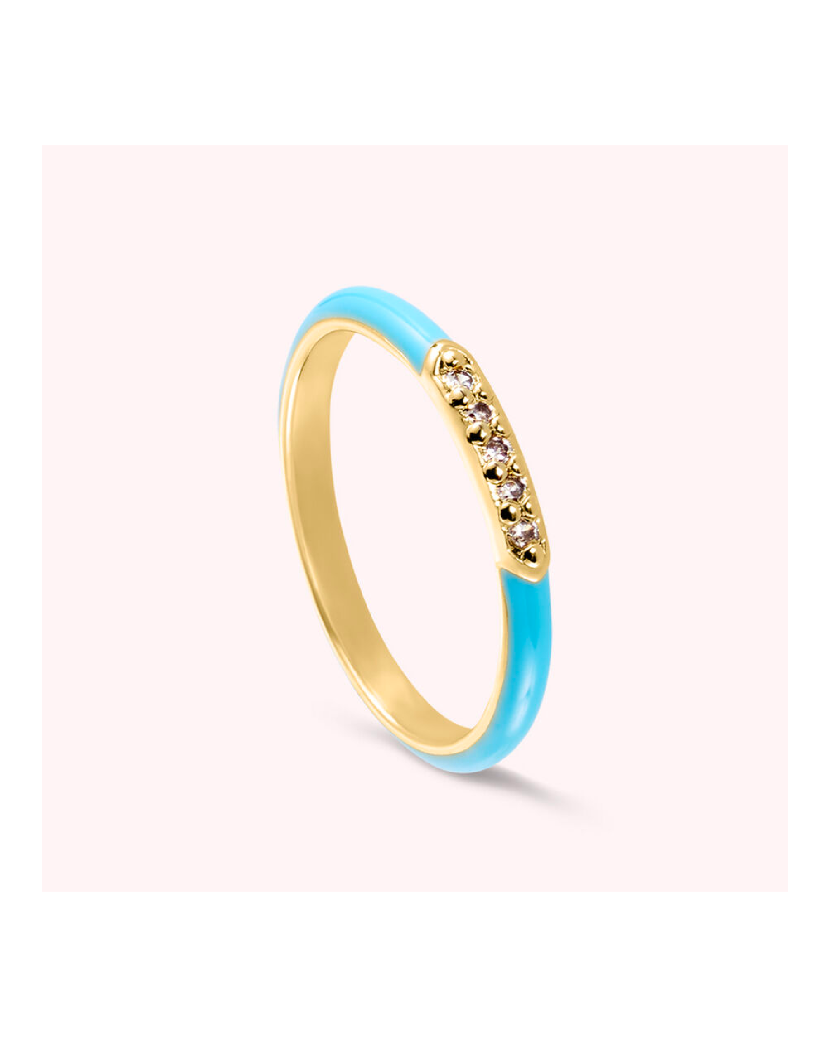 Agatha - Anillo fino BONHEUR - Turquesa
