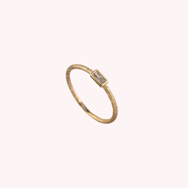 Agatha - Anillo fino CLEOPATR - Cristal / Oro