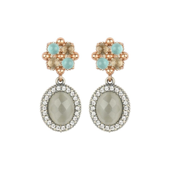 Sunfield - Pendientes Elga Cuarzo Gris