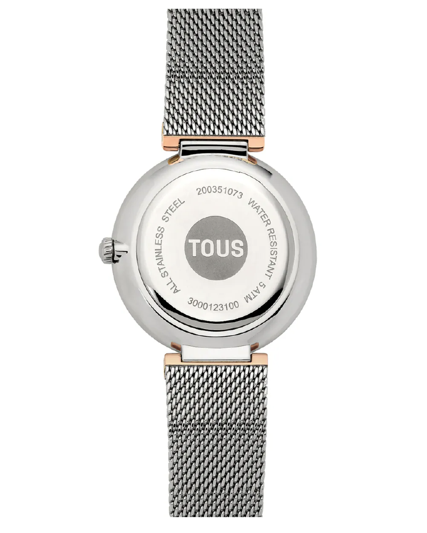 TOUS - Reloj analógico con brazalete de acero y caja de aluminio en color IPRG rosado TOUS S-Mesh Mirror - Imagen 6