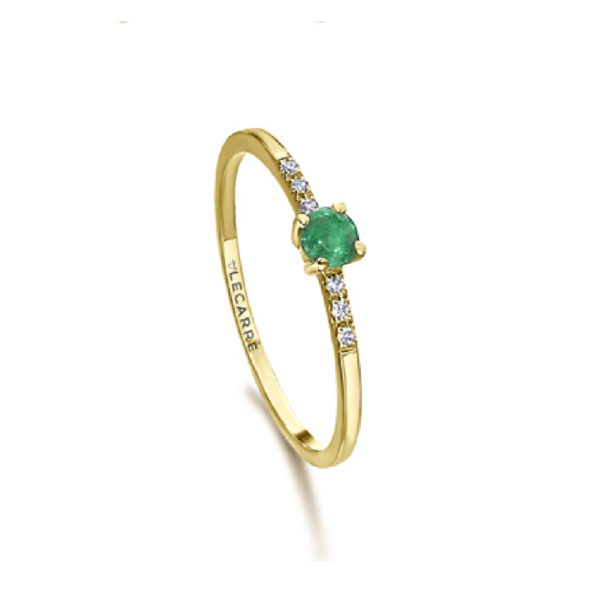 Anillo Colorize Oro Esmeralda y Diamantes