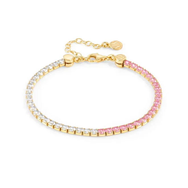 Nomination - Pulsera Chic&Charm Joyful Edition piedras blancas y rosas