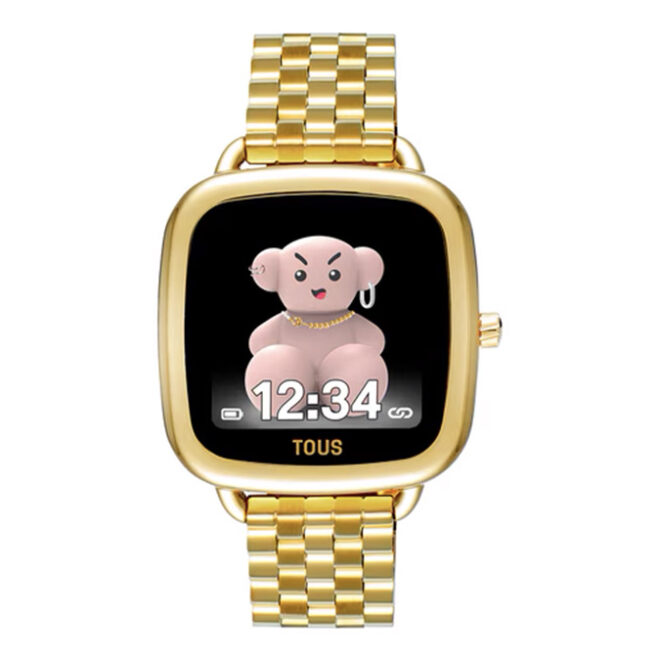 TOUS D-Connect Smartwatch con brazalete de acero dorado IPG
