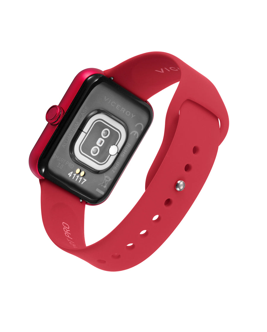 Viceroy - Reloj Smart de aluminio rojo con correa roja