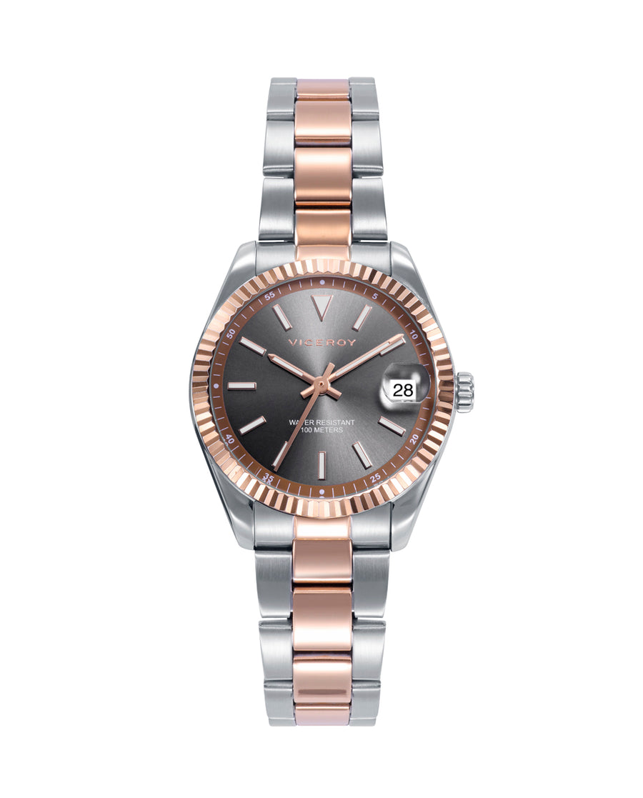 Viceroy - Reloj de mujer Chic con caja y brazalete de acero bicolor