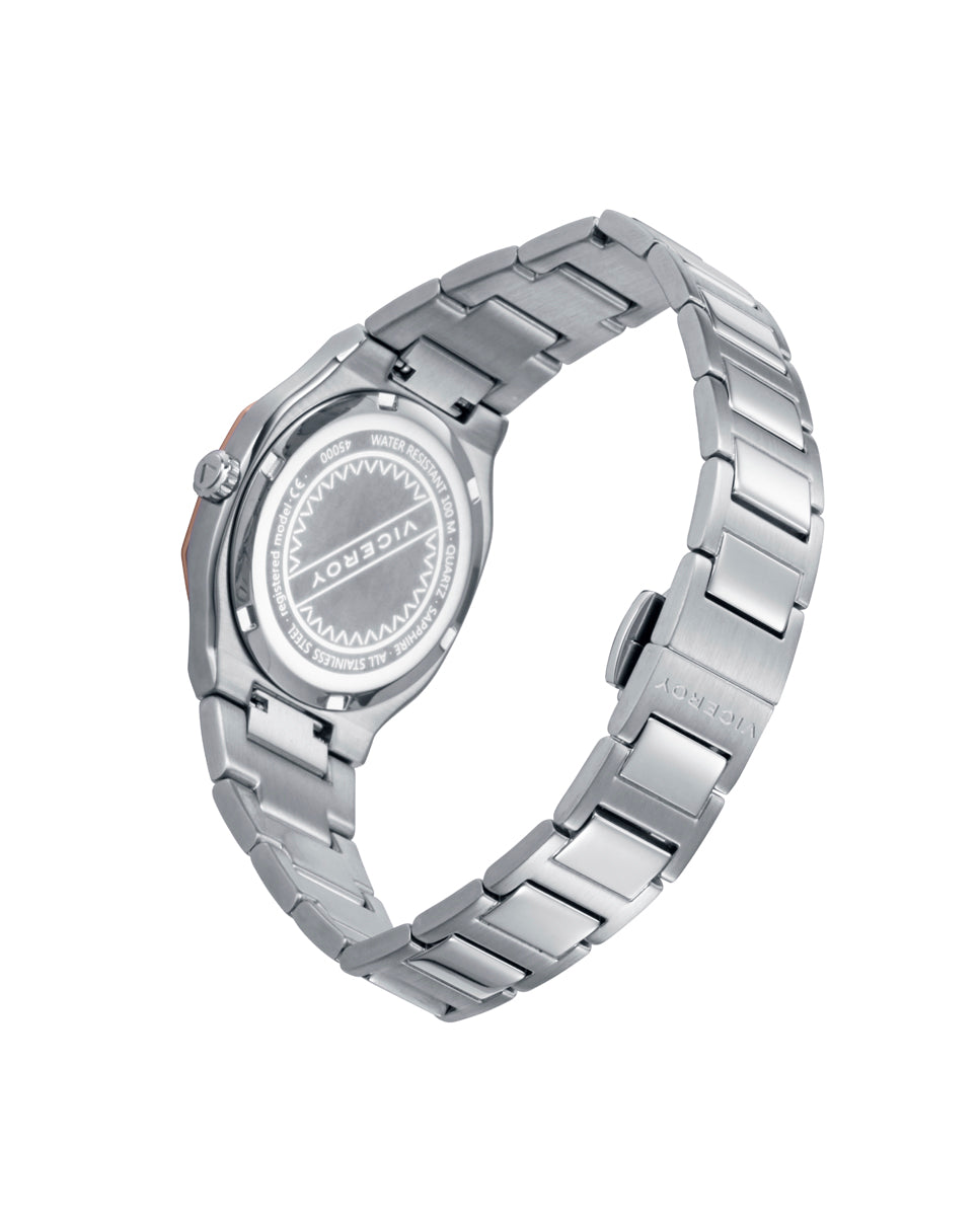 VICEROY Reloj Laura Escanes Caja de Acero con Doble Bisel en IP Gris y Rosa