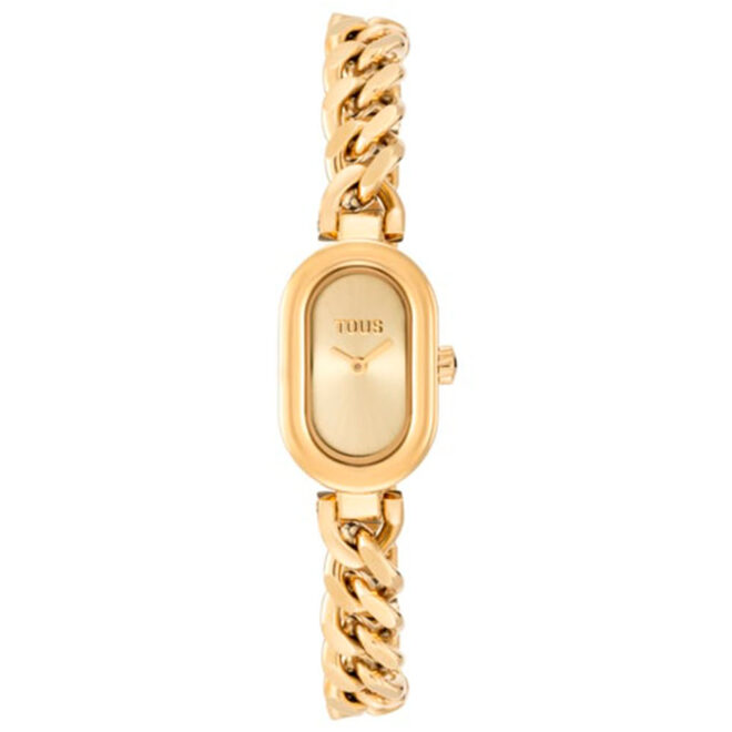Reloj Analógico Joya Tous con Brazalete Cadena de Acero Dorado Oval Time