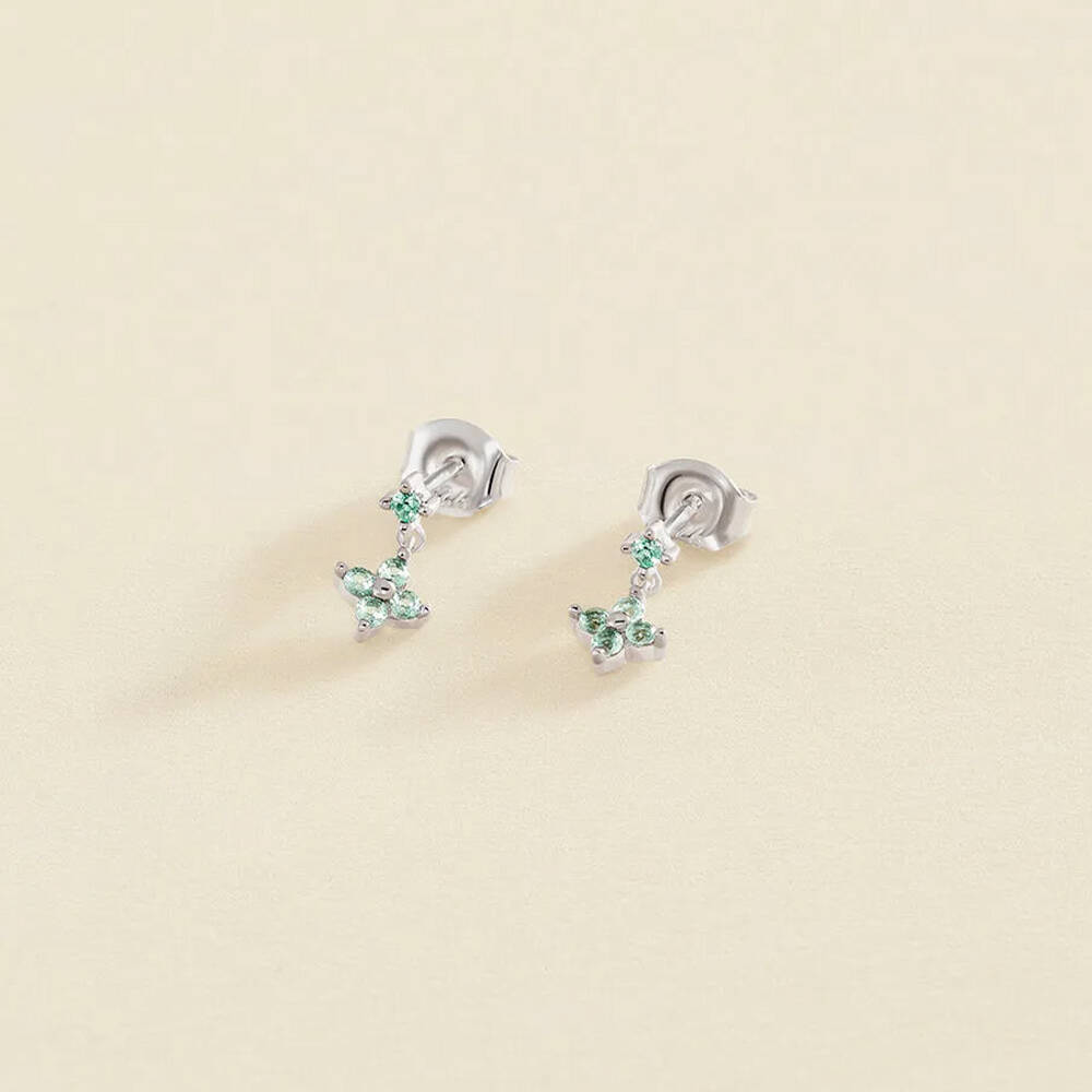 Pendientes cortos Agatha Paris BELOVED multicolor en plata de ley con circonitas 02321308-255-TU