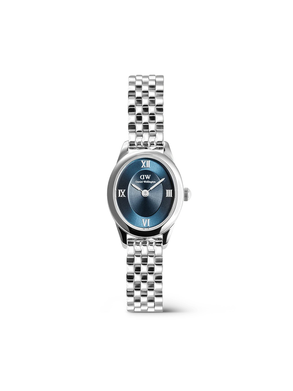 Reloj Daniel Wellington Ophelia Mini Arctic Silver de acero plateado y esfera azul DW00100807