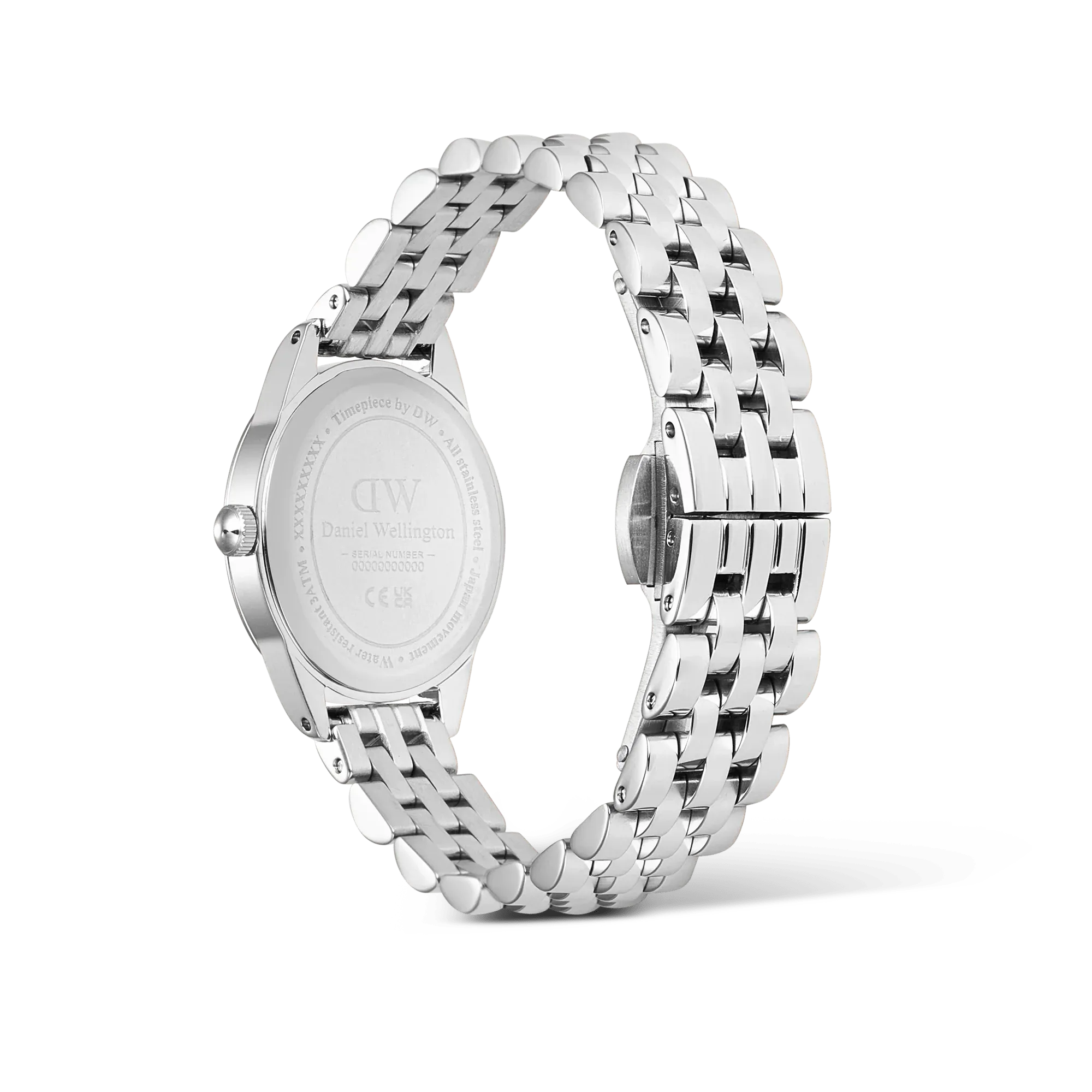 Reloj Daniel Wellington Ophelia Mini Arctic Silver de acero plateado y esfera azul DW00100807