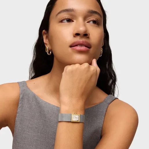 Reloj TOUS Mini Mesh analógico bicolor acero y dorado 3000142100