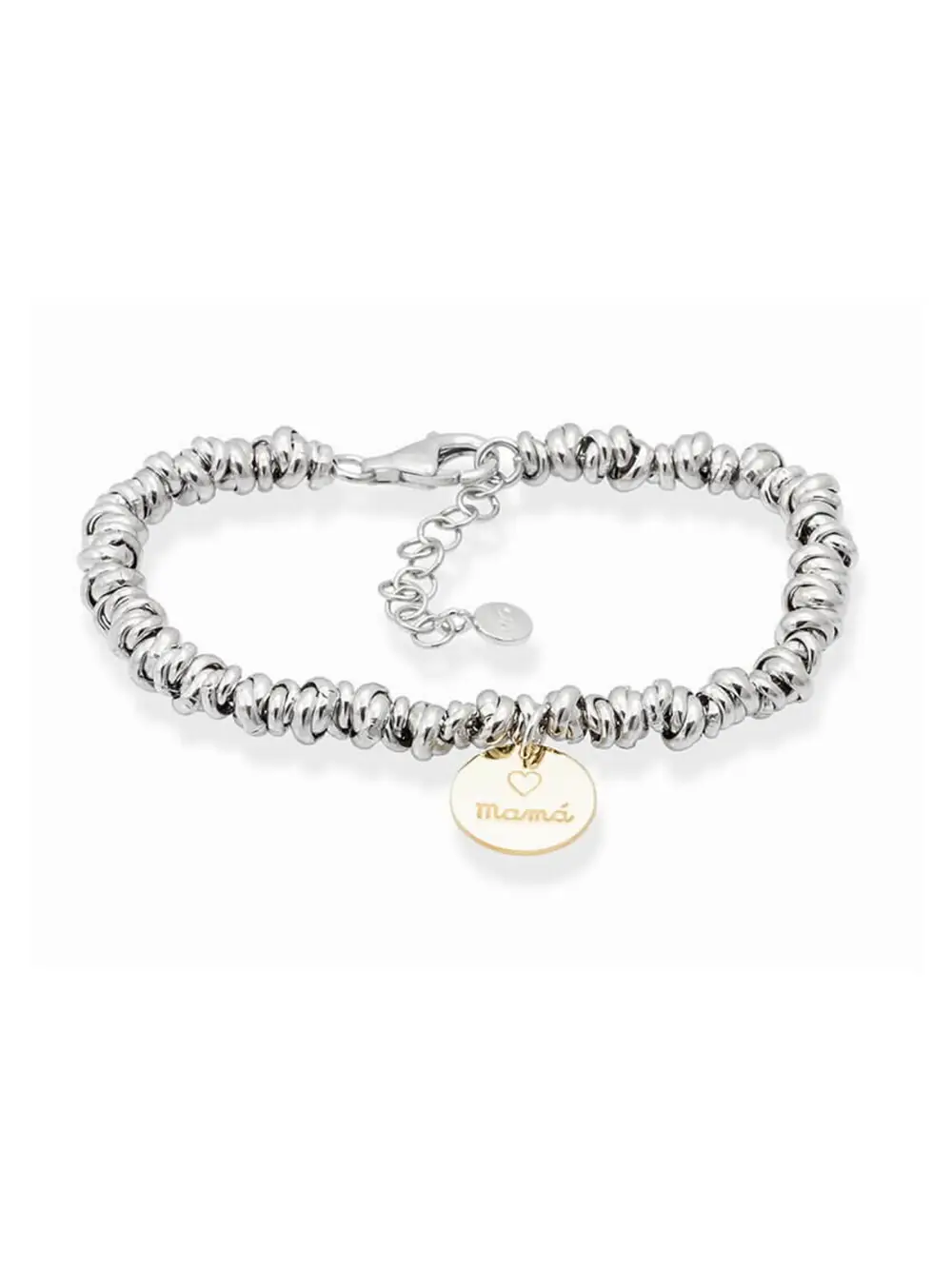 Pulsera MARINA GARCÍA MAMÁ en plata dorada con baño de rodio y chapado en oro 90826UC