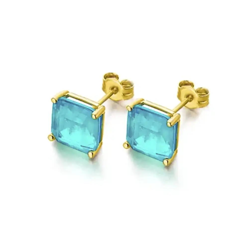 Pendientes Le Carré Blue Love oro 18K con topacios GB172OA00