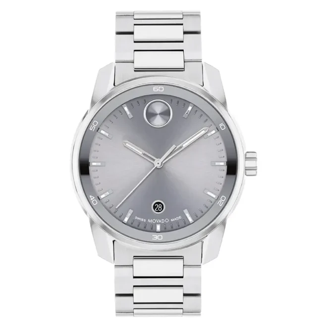 Reloj de hombre Movado BOLD Verso con esfera gris militar y detalles Super-LumiNova 3601204