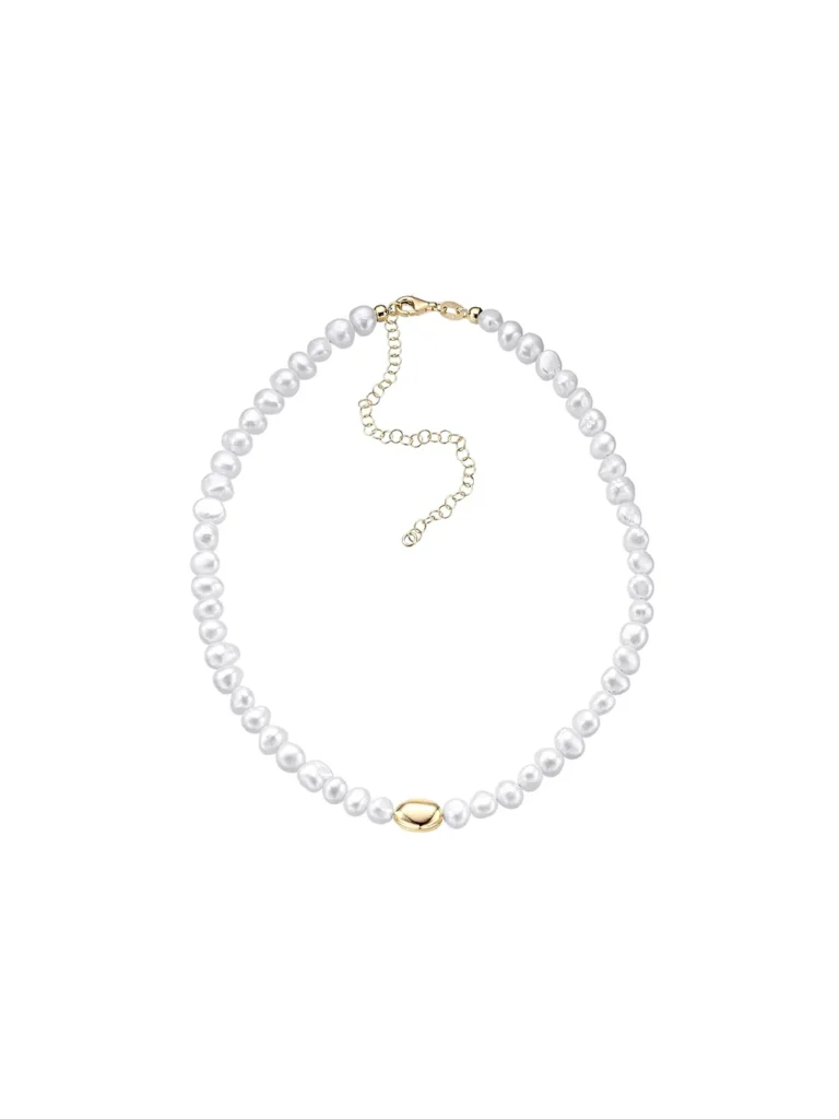 Collar de plata dorada Durán Exquse con perlas barrocas – Colección Coco – 00513446