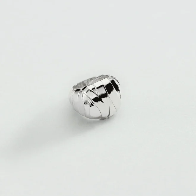 Anillo ancho BE Agatha Paris Plateado colección María Pombo - 02250204-064-56