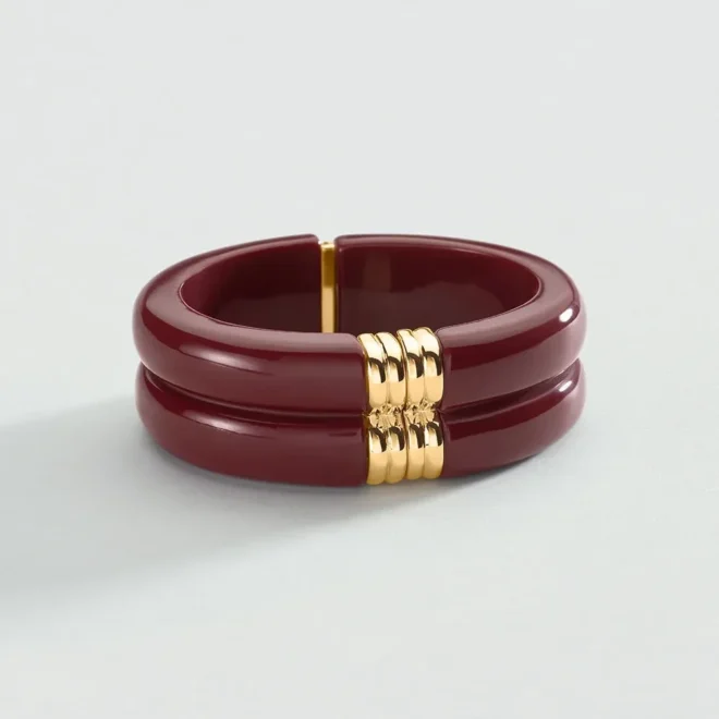 Pulsera esclava Royal burdeos dorado Agatha Paris - 02470350-473-TU