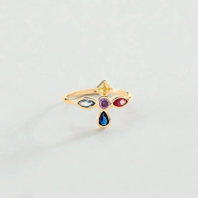 Anillo fino Luces multicolor de Agatha Paris