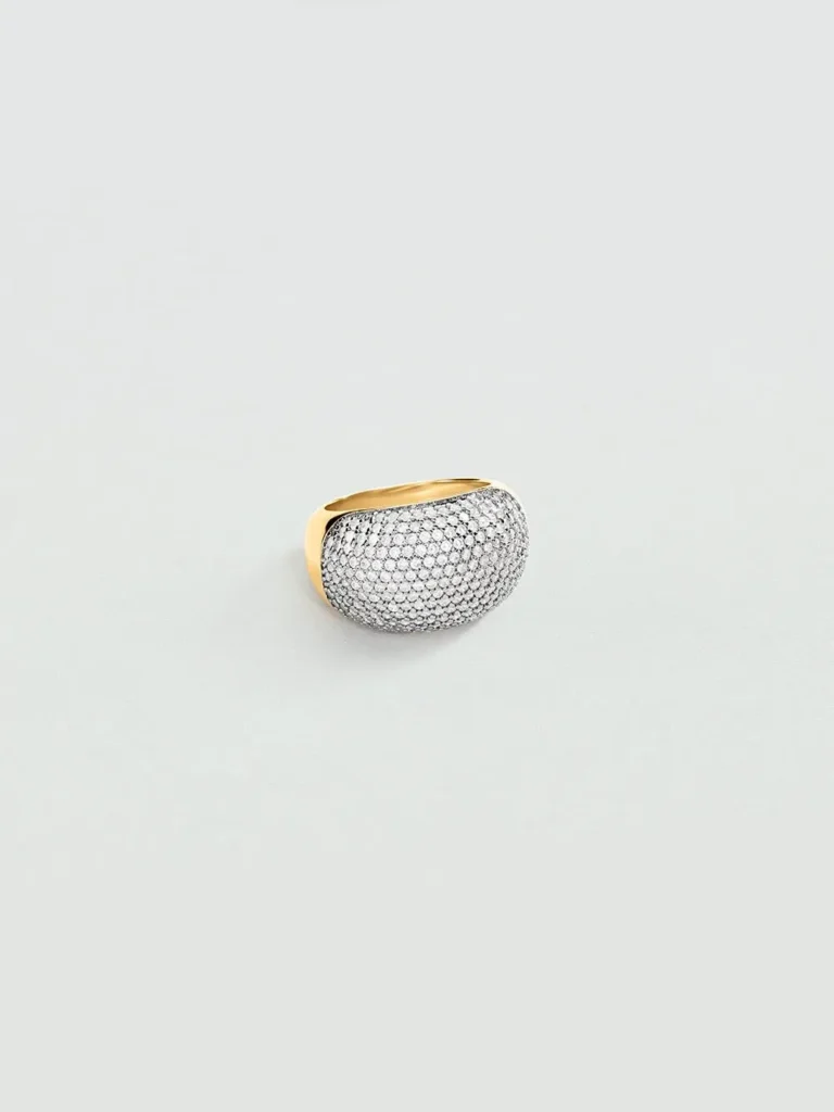 Anillo ancho Agatha Danae circonitas