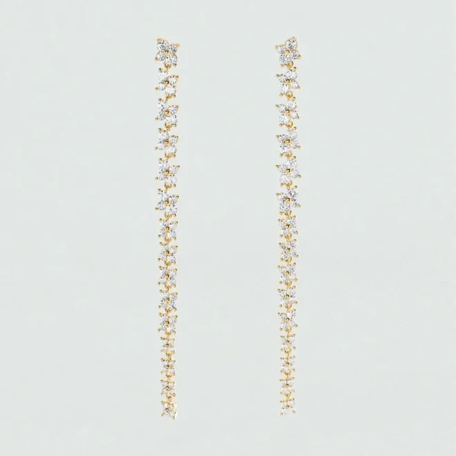 Pendientes largos Agatha Beloved flor