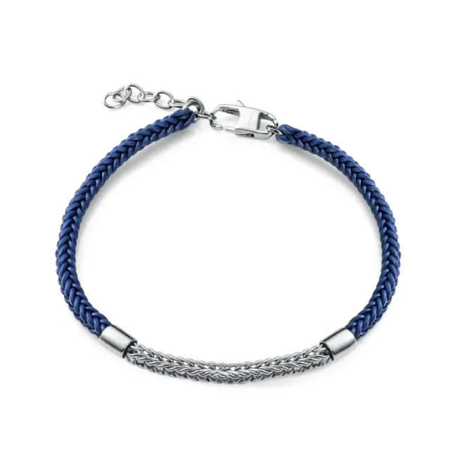 Pulsera Viceroy plata ley rodio piel azul