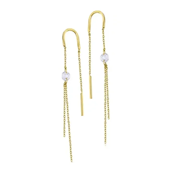 Pendientes Le Carré oro 18K topacio Eternature