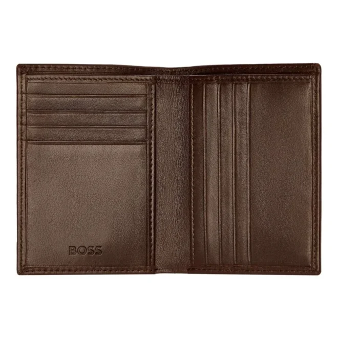 Billetero vertical Hugo Boss Classic Smooth marrón
