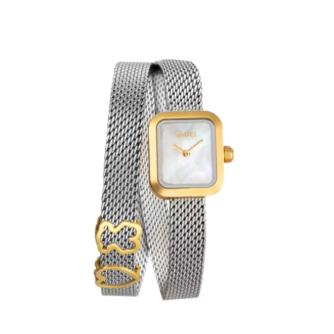 Reloj TOUS Analógico Con Brazalete De Acero Con Motivo, Acero Dorado Y Esfera De Nácar Icon Time Embraced - 3000150400