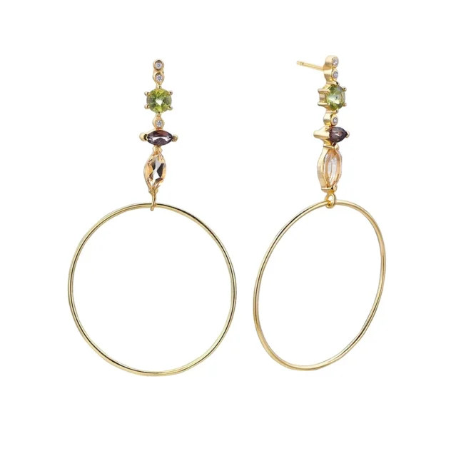 Pendientes Matices multicolor oversize - 513883