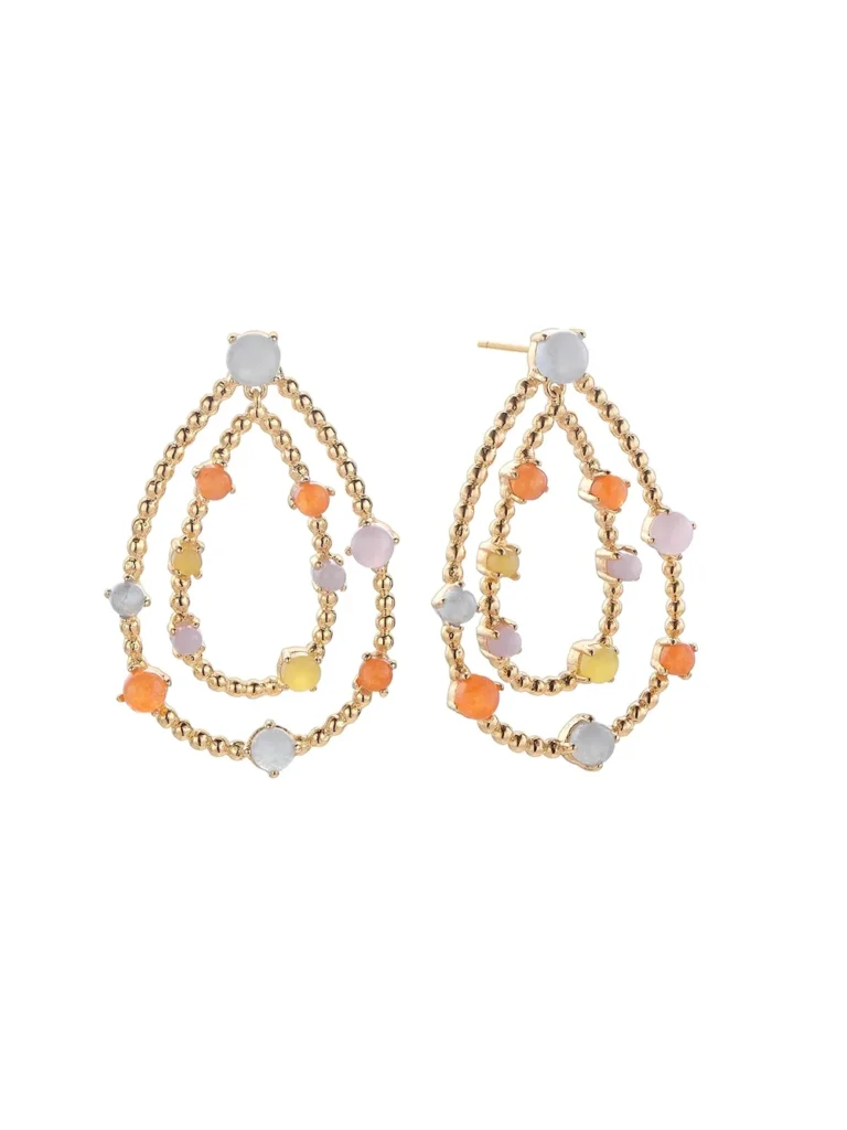 Pendientes Macedonia cuarzos multicolor - 514041