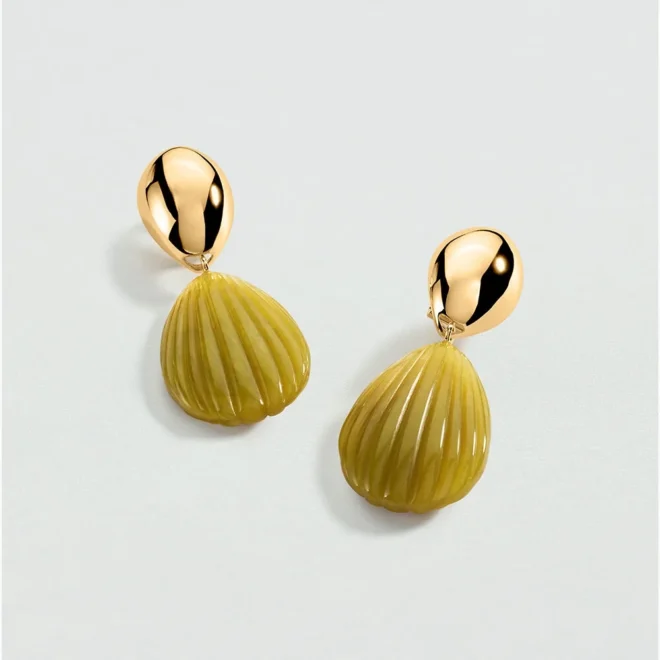 Pendientes Agatha Madeleine largos caqui - 02381628-222-TU