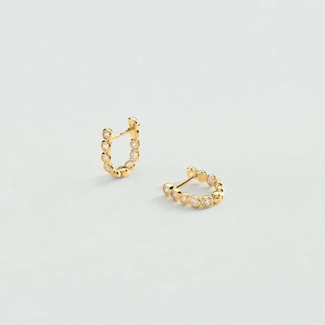 Criollas Agatha ODÉON cristal dorado pendientes aro - 02391229-137-TU