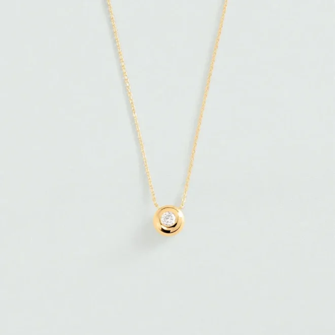 Collar midi Agatha ODÉON circonita cristal acabado dorado - 02690235-137-TU