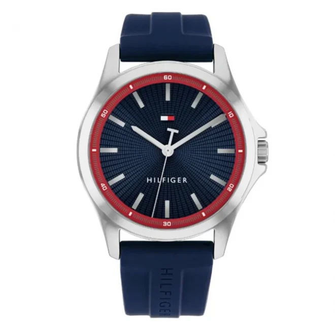 Reloj Tommy Hilfiger caucho azul 43 mm - 1710738