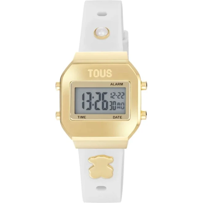 Reloj TOUS XPRES digital niña mujer silicona blanca acero dorado - 3000150700