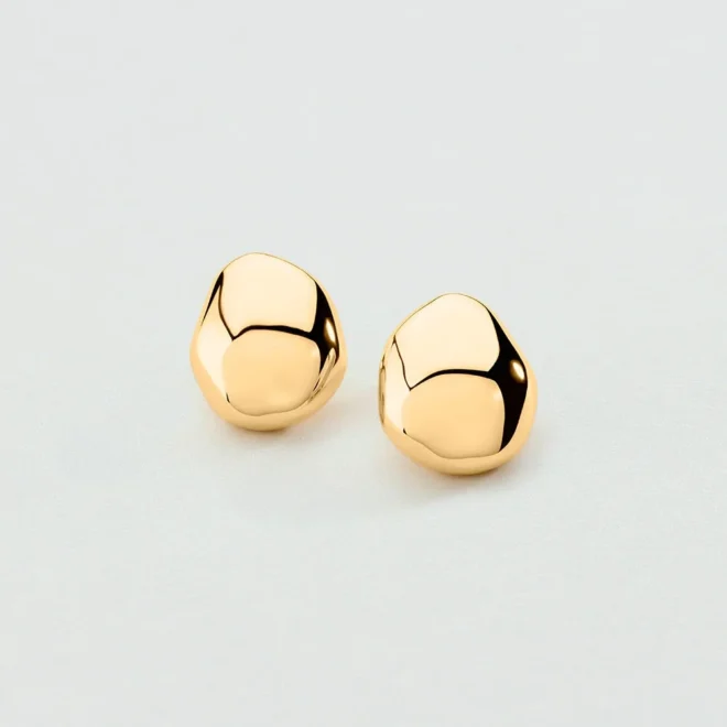 Pendientes Largos Dorados Orgánicos XL Ligeros Agatha ODYSSÉE - 02381636-157-TU
