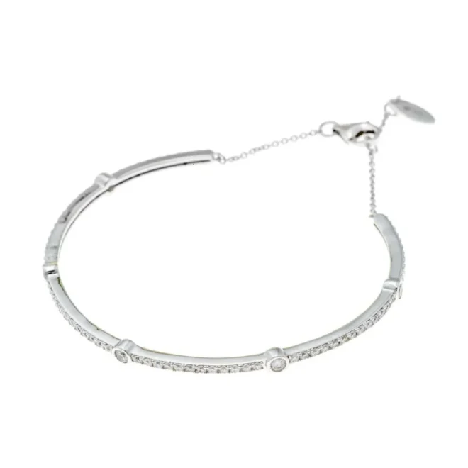 Pulsera Salvatore Wedding rodio y circonitas - 136P0094