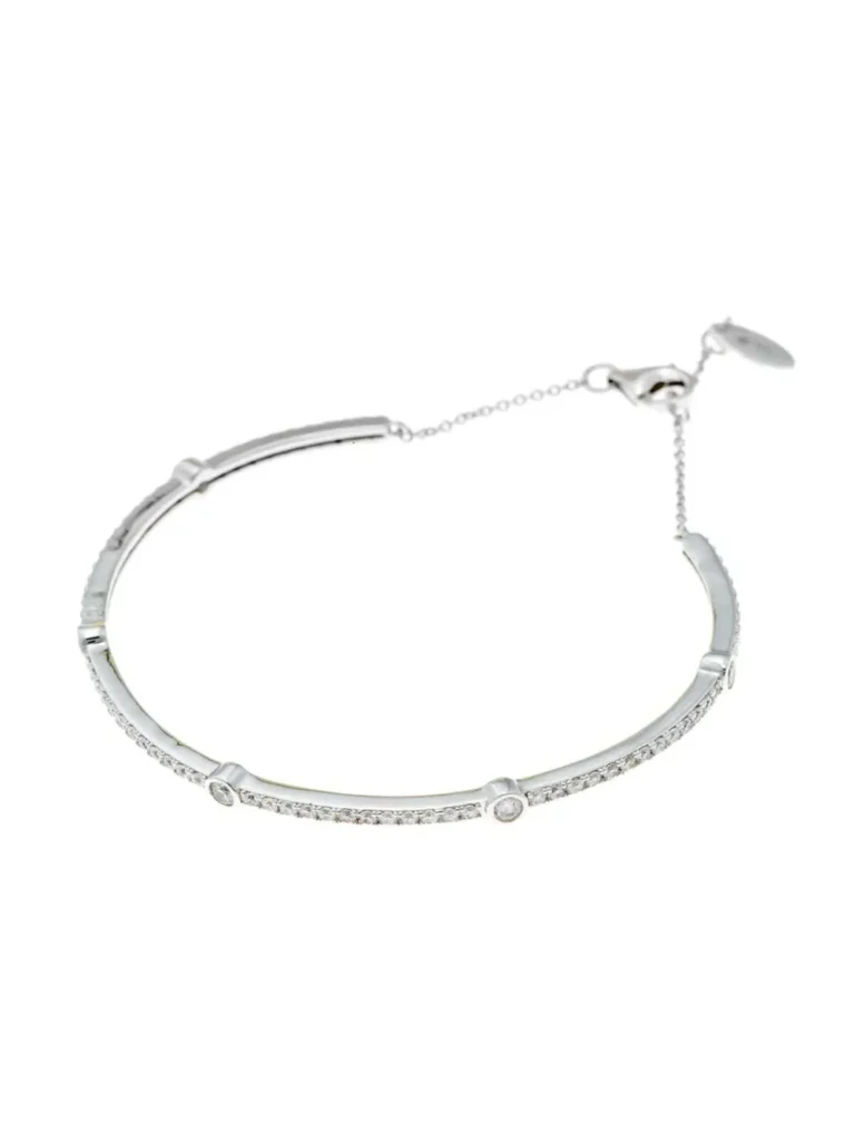Pulsera Salvatore Wedding rodio y circonitas - 136P0094