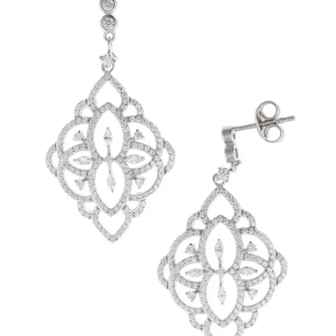 Pendientes Salvatore Wedding plata y circonitas - 195A0184