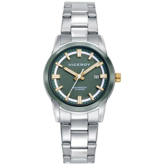 Reloj Viceroy bicolor verde acero 30 mm mujer - 401348-67
