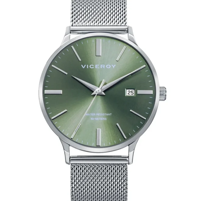 Reloj Viceroy esfera verde malla milanesa - 401497-67
