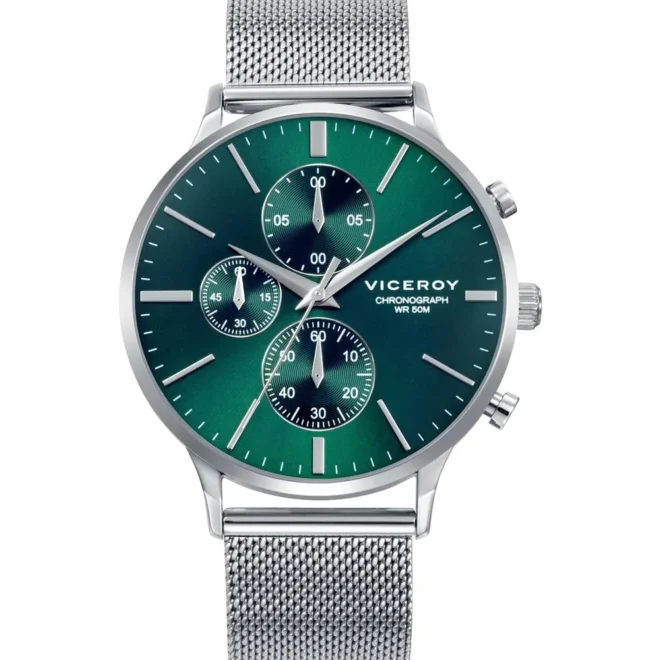 Reloj Viceroy esfera verde malla milanesa - 401499-67