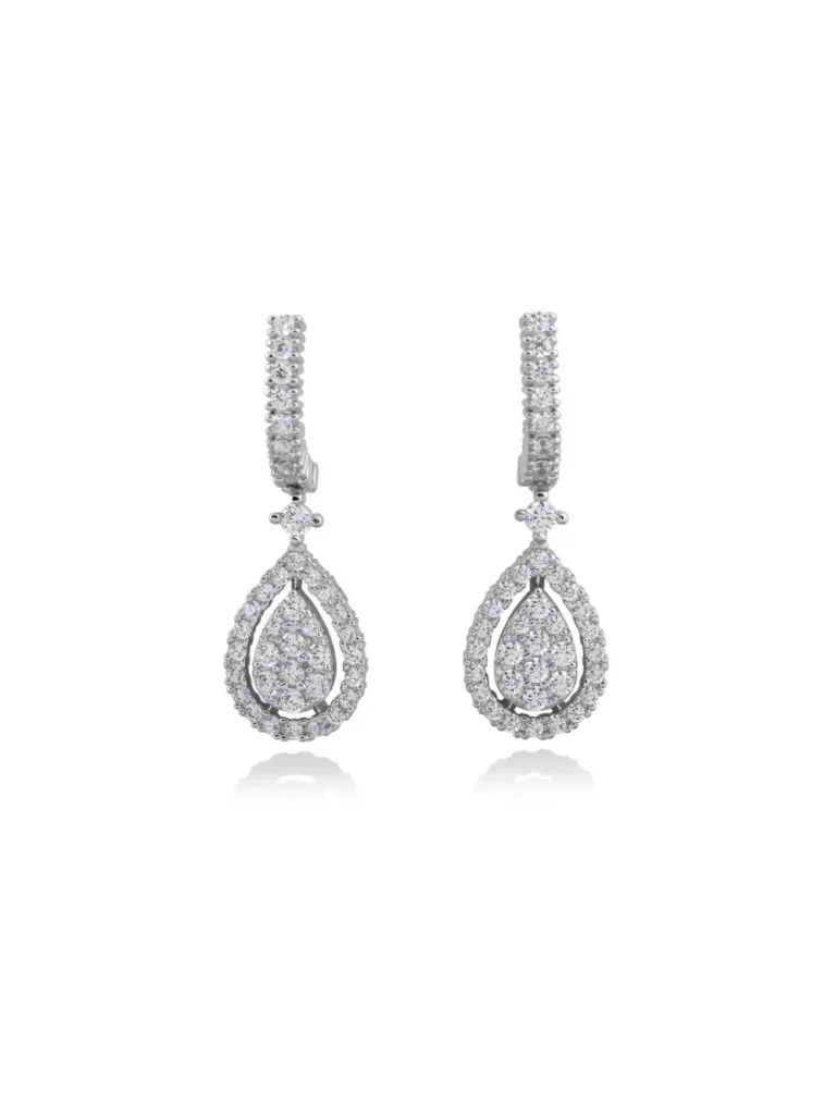 Pendientes Marina García lágrima pavé de plata - 90109PB