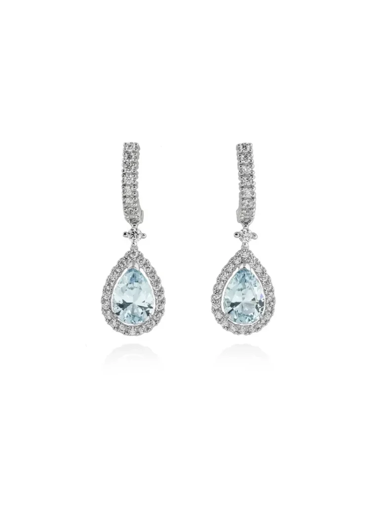 Pendientes Marina García lágrima con gema de color - 90110PA