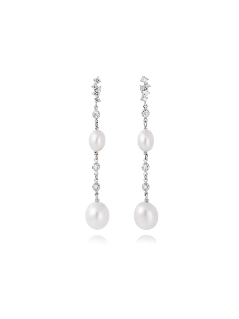 Pendientes Marina García largos de perlas - 90586PB
