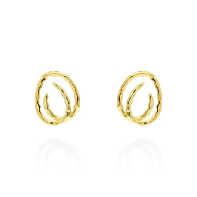 Pendientes Marina García GUGGENHEIM mini plata dorada - 91114PD