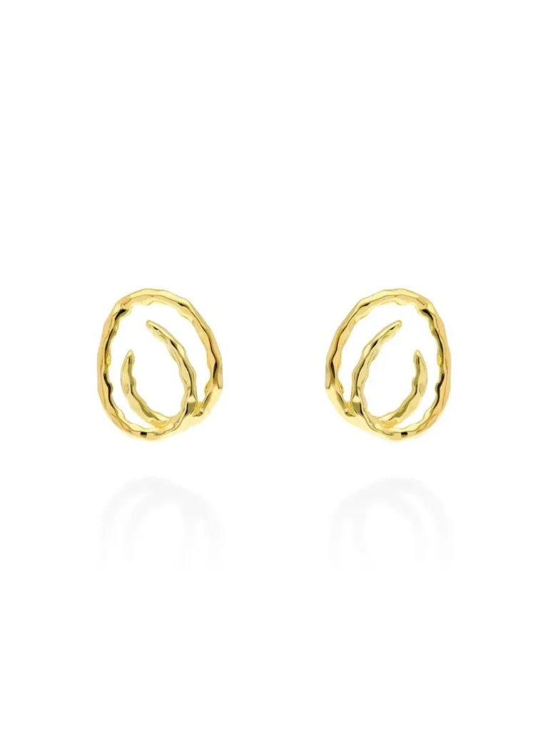 Pendientes Marina García GUGGENHEIM mini plata dorada - 91114PD
